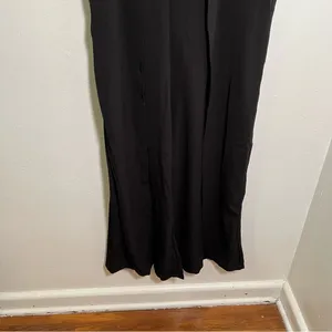 Favlux Women's Size Large Wide‎ Leg Palazzo Pant Open Wrap Front Black Pull On thumbnail 3