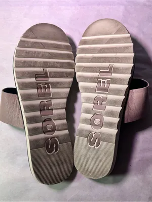 Sorel Two-Band Slide Sandals in Pink and Black Snake Print thumbnail 9