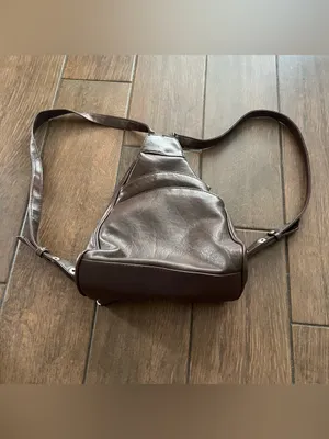 Faux Leather Brown Backpack Purse thumbnail 2