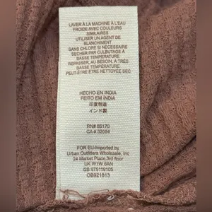 Free people ribbed lace crochet long sleeve top women’s size medium thumbnail 8