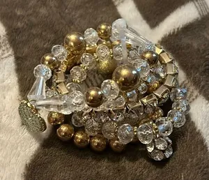 Cute 5 pc Wrap Bracelet Set Gold thumbnail 1