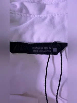 Zara White Sleeveless Button-Down Shirt with Elastic Hem thumbnail 7