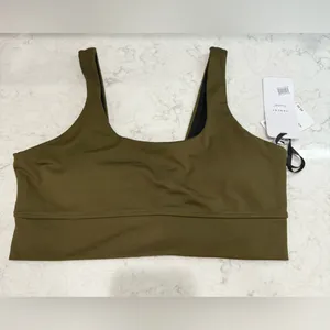 NWT Varley Free Soft Cori Bra Olive Green Sz Large $68‎ thumbnail 5