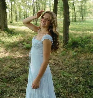 Fortunate One Crystal Waters Maxi Dress Blue thumbnail 2