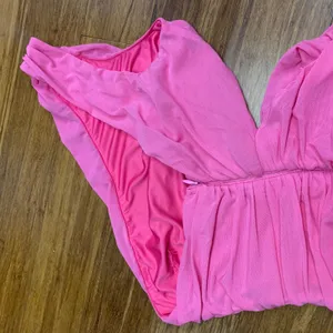 Hello Molly Hot Pink One Shoulder Cut Out Ruched Bodycon Mini Dress Size‎ XS thumbnail 5