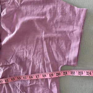 Women's Short Sleeve Lavender Color Tunic Style Top Size Medium #260605 thumbnail 3
