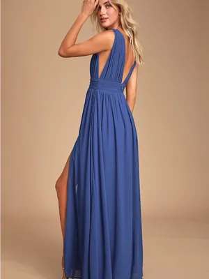 NWT Lulus | Heavenly Hues Royal Blue Maxi Dress, Size XS thumbnail 3