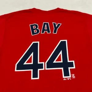 Majestic Vintage Boston Red Sox Jason Bay 44 MLB Baseball Red Jersey Shirt adult size M thumbnail 2