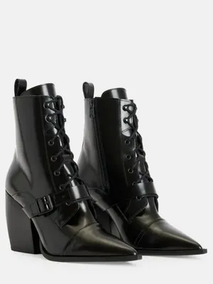 All Saints Bianca Bootie in Black Leather thumbnail 2