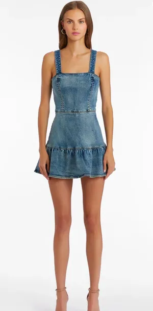 Amanda Uprichard Denim Romper thumbnail 1