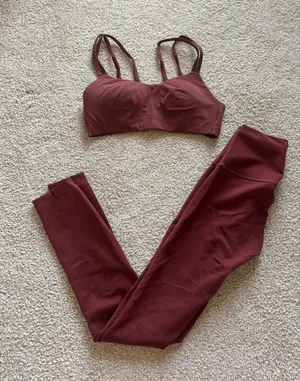Lululemon burgundy orange set  thumbnail 1
