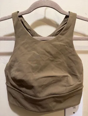 lululemon athletica Olive Green High-Neck Sports Bra thumbnail 1