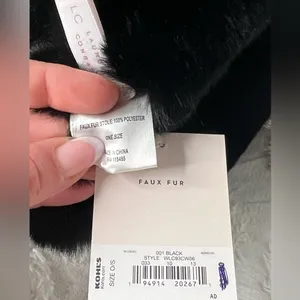 Lc Lauren Conrad • Black Faux Fur Scarf & Gloves • Nwt thumbnail 3