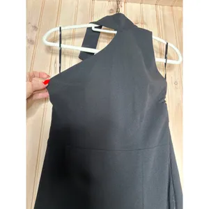 Lulus Keep It Interesting Black Asymmetrical Cutout Halter Dress Holiday Large thumbnail 5