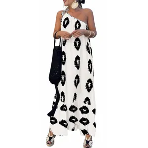 PRETTYGARDEN One Shoulder Asymmetrical Maxi Dress White Women's S thumbnail 3
