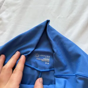 OFFLINE by Aerie Real Me Crossover 7/8 Leggings Blue High Rise V-Waist Medium thumbnail 4