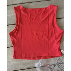 Women's SHEIN Red Small Crop Stretchy Tank Top Y2K Bodycon Square Neck Summer thumbnail 5