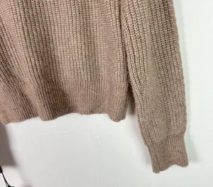 NWT Ruffle Shoulder Crewneck Sweater Oatmeal Size Small S NEW thumbnail 12