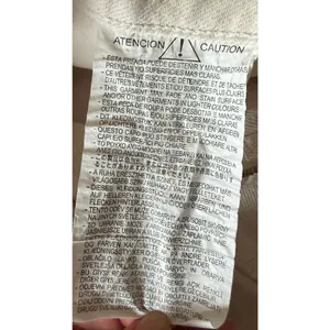 ZARA High Waisted Denim Midi Skirt Cream Slit Size XS thumbnail 3