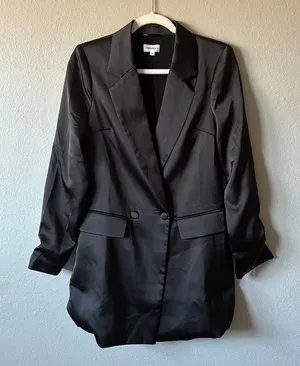 superdown Revolve  Miley black saying oversized blazer dress thumbnail 4