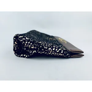 Juicy Couture‎ Metallic Novelty Clutch Wallet Purse Gold Black Cheetah Print thumbnail 8