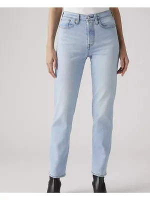 New Levi's Premium 27x28 Wedgie Straight Ankle Women's Jeans Fully Baked Light thumbnail 2