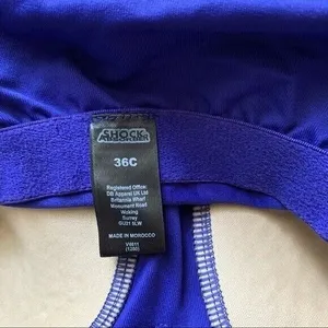 Shock‎ Absorber Blue Halter Neck Sports Bra Top Padded Supportive 36C Activewear thumbnail 5