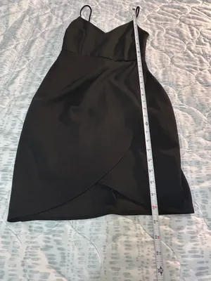 Lulus Black V-Neck Ruched Tulip Hem Bodycon Mini Dress XS thumbnail 8