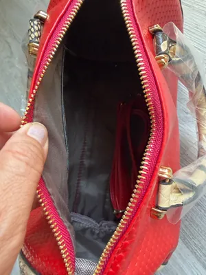 Red satchel bag thumbnail 7