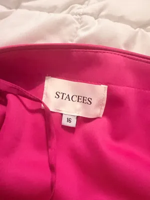 Hot pink Stacees formal dress size 16 thumbnail 4
