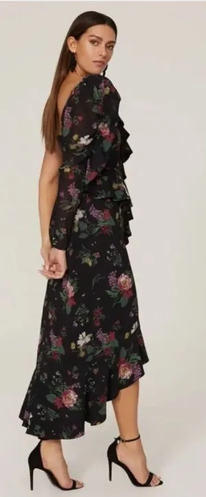 AMUR Pasqualena One Shoulder Dress in Floral Print thumbnail 1