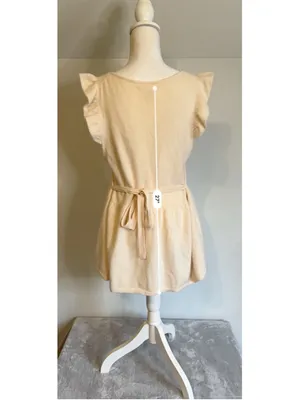 Free People Angora Ruffle Sleeve Babdydoll Sweater L thumbnail 4
