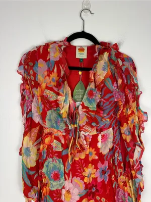 Farm Rio Hudson Floral Mini Dress Women’s S thumbnail 3