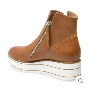Silent D Nene tan leather booties Women's Size 39 US 8-8.5 Platform thumbnail 2