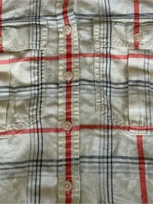 Banana Republic Plaid Button Down Shirt Women’s Size XS Orange Gray Cotton NEW thumbnail 3