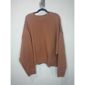 Amazon Essentials Women 6X Oversized Fleece‎ Crop Sweatshirt light brown thumbnail 2