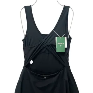 NWT Halara SoftlyZero Easy Peazy Active Dress Black Built-In Shorts Size XS NEW thumbnail 9