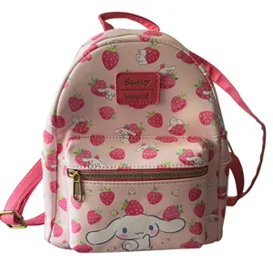 Sanrio Loungefly Cinnamoroll Strawberry Mini Backpack Pink Faux Leather‎ Bag thumbnail 1