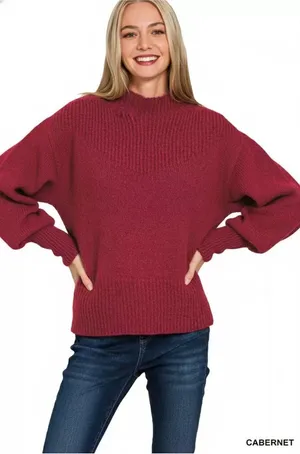 NWOT Zenana round neck sweater thumbnail 1