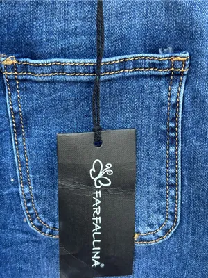 Dark Blue Denim Mini Skirt with Front Patch Pockets Size undefined thumbnail 5