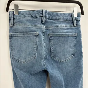 Frame Denim Stretch Cotton Le One Crop Mini Boot Casper Blue Jeans Size 26 thumbnail 12