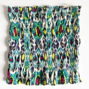 Anthropologie Womens Ikat Smocked Boho Resortwear‎ Festival Tube Top Size M thumbnail 1