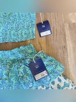 Roller Rabbit x Target Women's Garden Floral Smocked Peplum Tank Top and skirt thumbnail 8