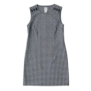 Gap x DOEN Gingham Denim Mini Shift Dress Navy Blue White Size 0 NWOT thumbnail 2