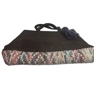 Ruggine Women's Multicolor Woven Fringe‎ Tote Bag Boho-Chic thumbnail 5