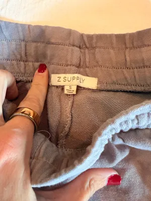 Z Supply Tie Dye Jogger Sweatpants Women’s Small Taupe Gray Drawstring thumbnail 3