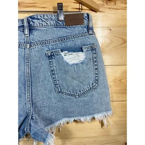 Hidden Women's High-Waisted Denim Destroyed Shorts Frayed Hem Size Large New wit thumbnail 3