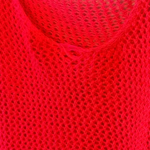 Women’s Crochet Hallowed Out Pink Sweater/ Cover Up Size Small thumbnail 7