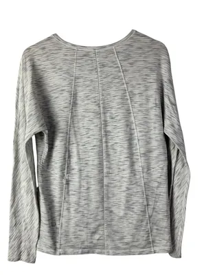 Lululemon Set To Sweat Tiger Space Dye Hail White Long Sleeve Athletic Top 6 thumbnail 4