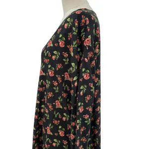 ASOS Floral Print‎ Black Pink Green Button Front Mini Tunic Dress Size US 12 thumbnail 5